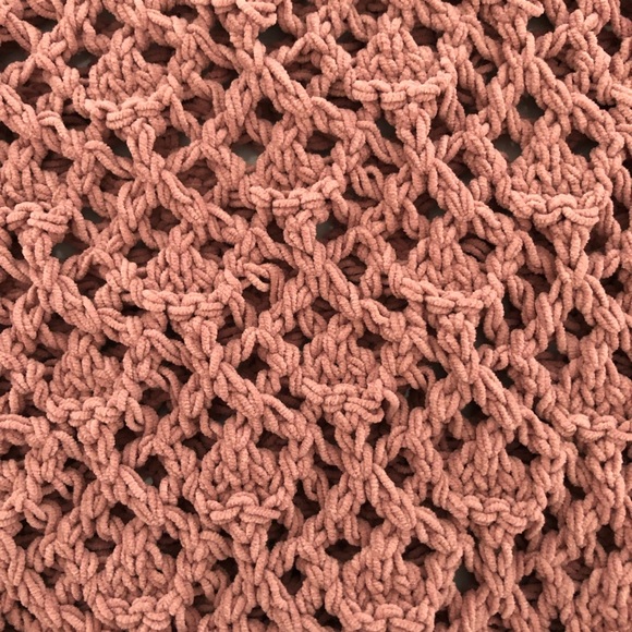 Jessica Simpson Boho Crochet Knit Sweater, Blush/Nutmeg, Woman’s X-Small - Picture 12 of 12